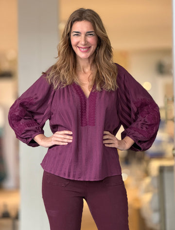 Camisa burdeos fluida