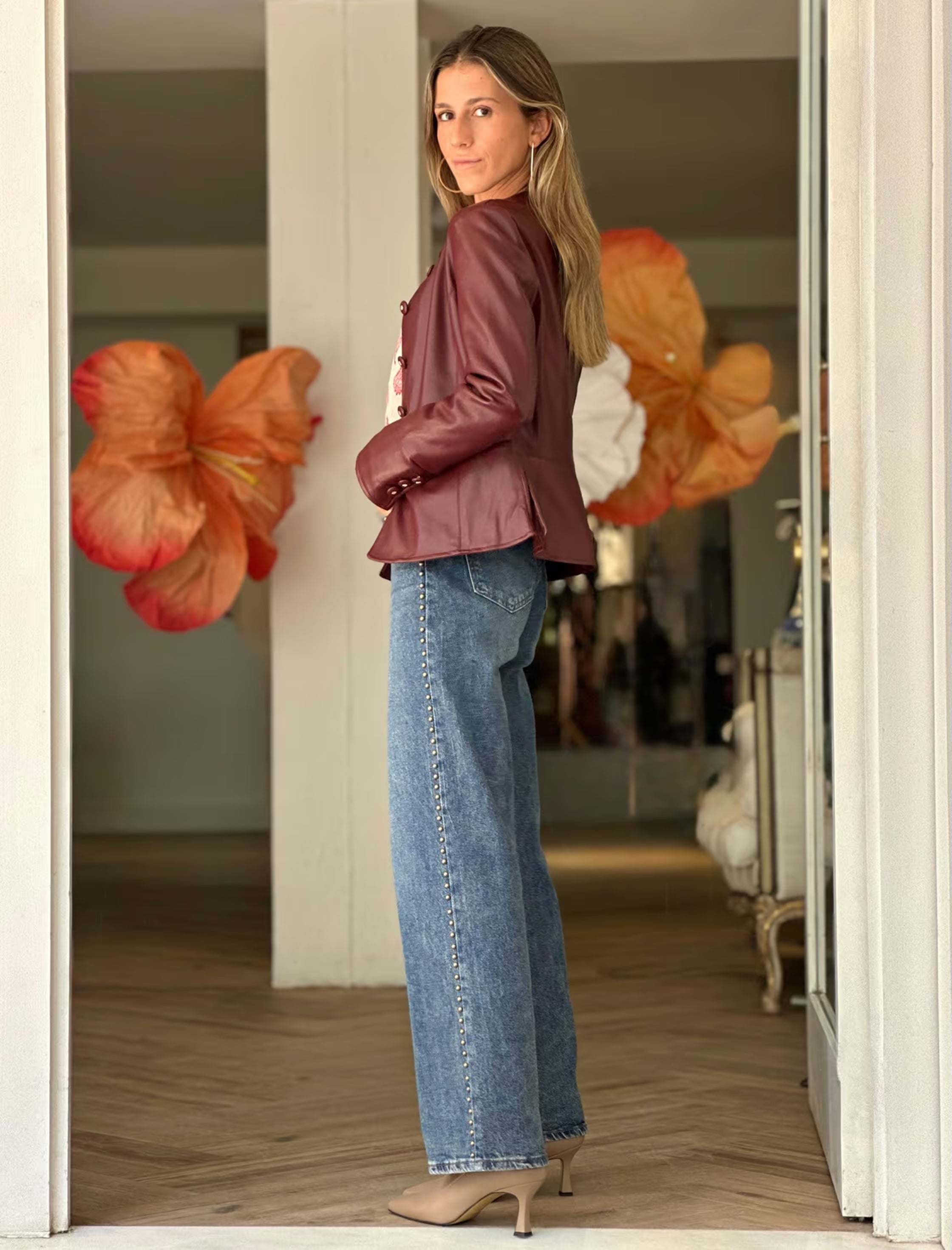 Very chic burgundy jacket