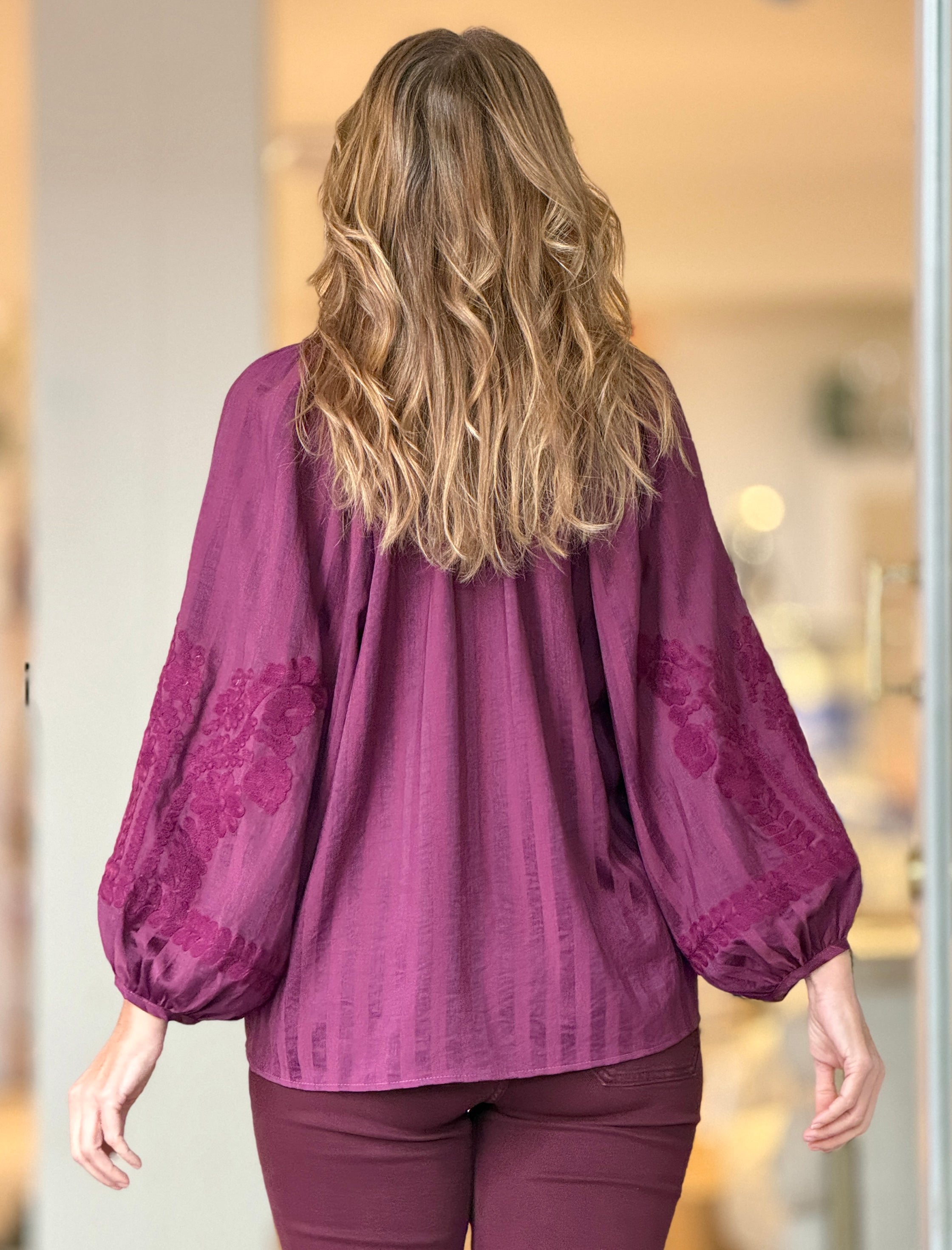 Camisa burdeos fluida