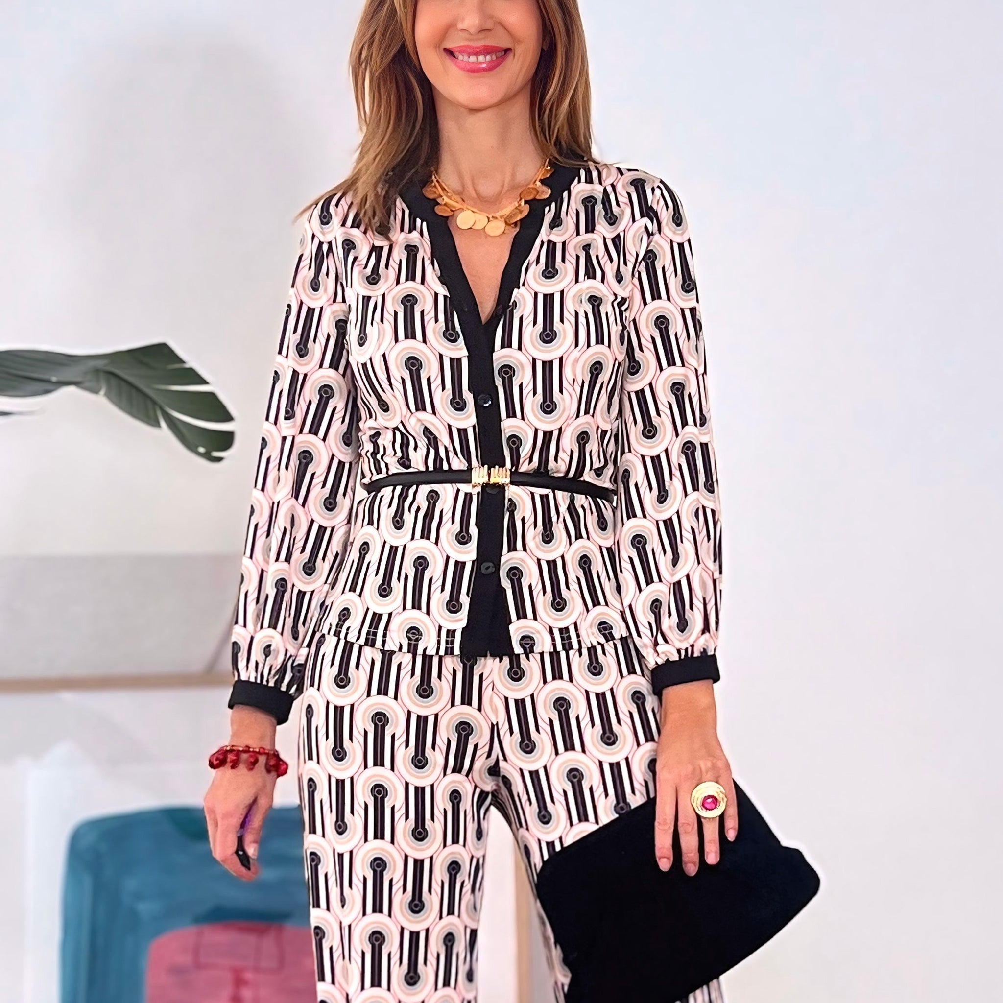Bolso fruncido ideal negro