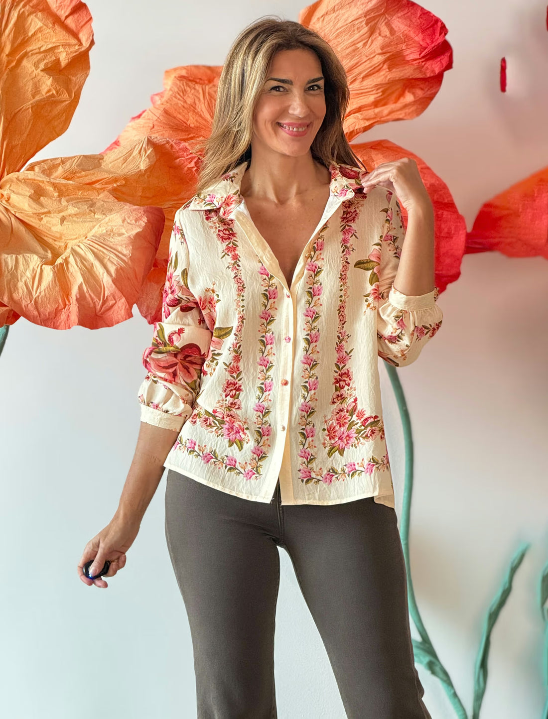 Camisa de flores idealisima