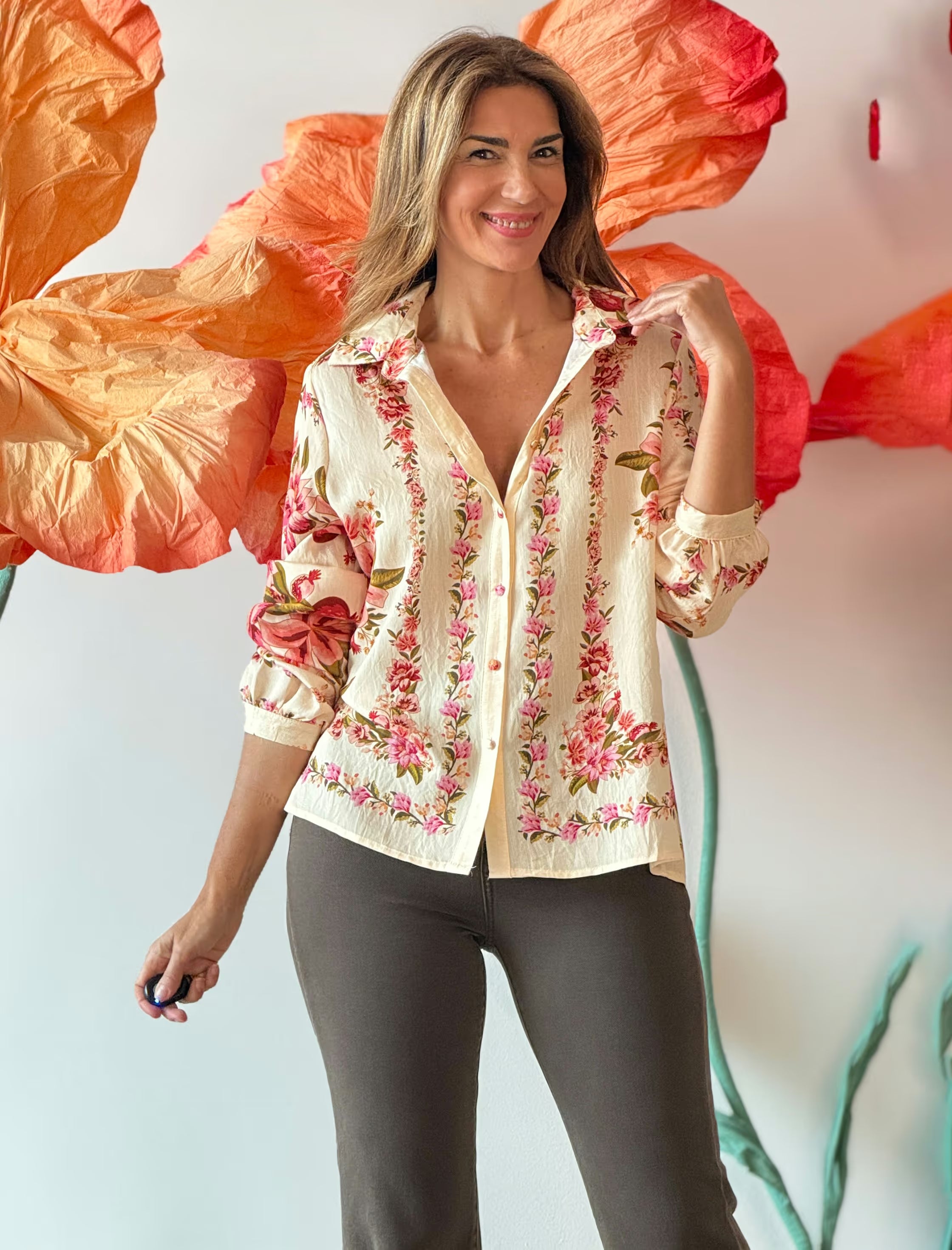Camisa de flores idealisima