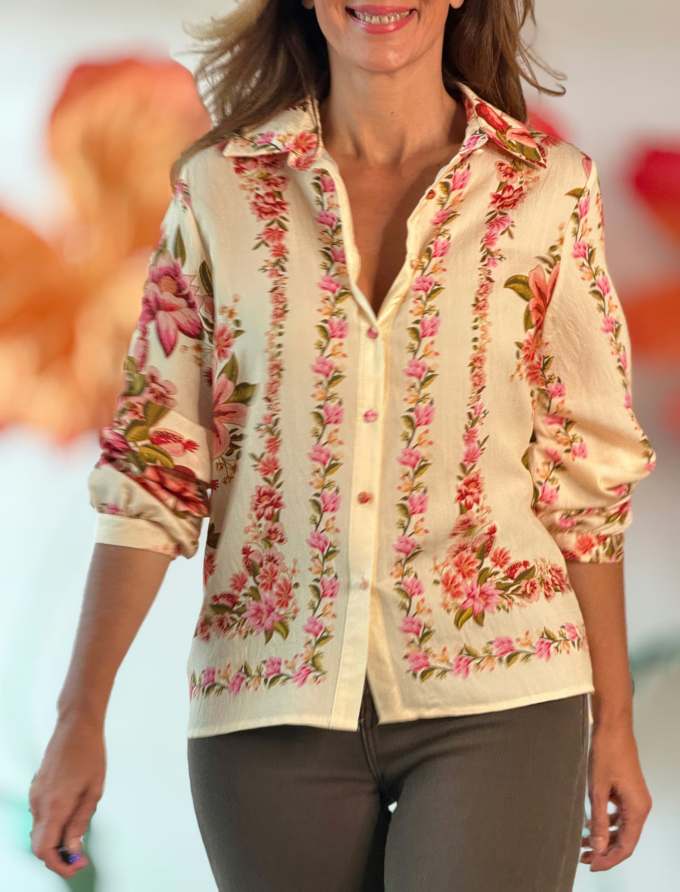 Camisa de flores idealisima