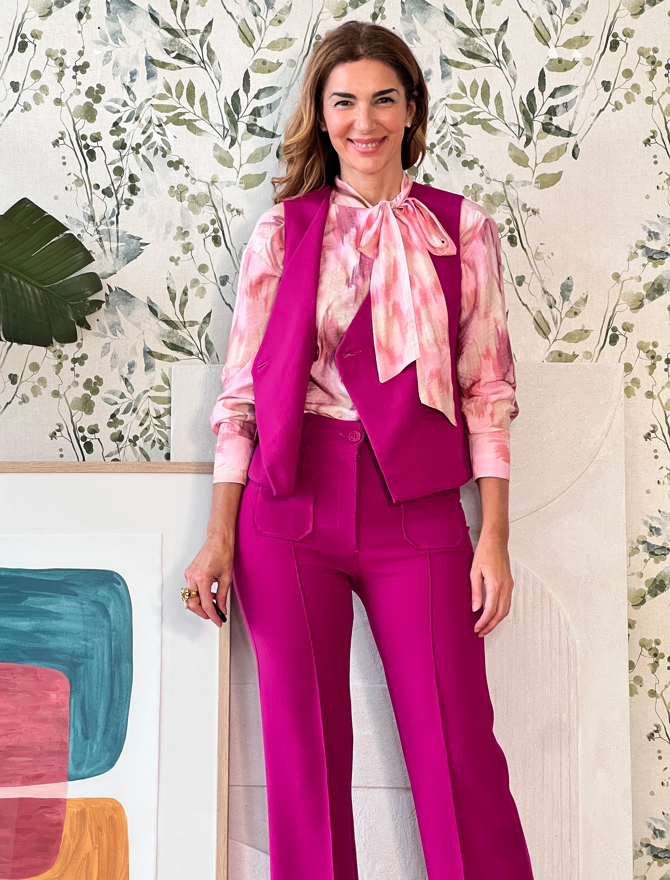 Chaleco chic buganvilla
