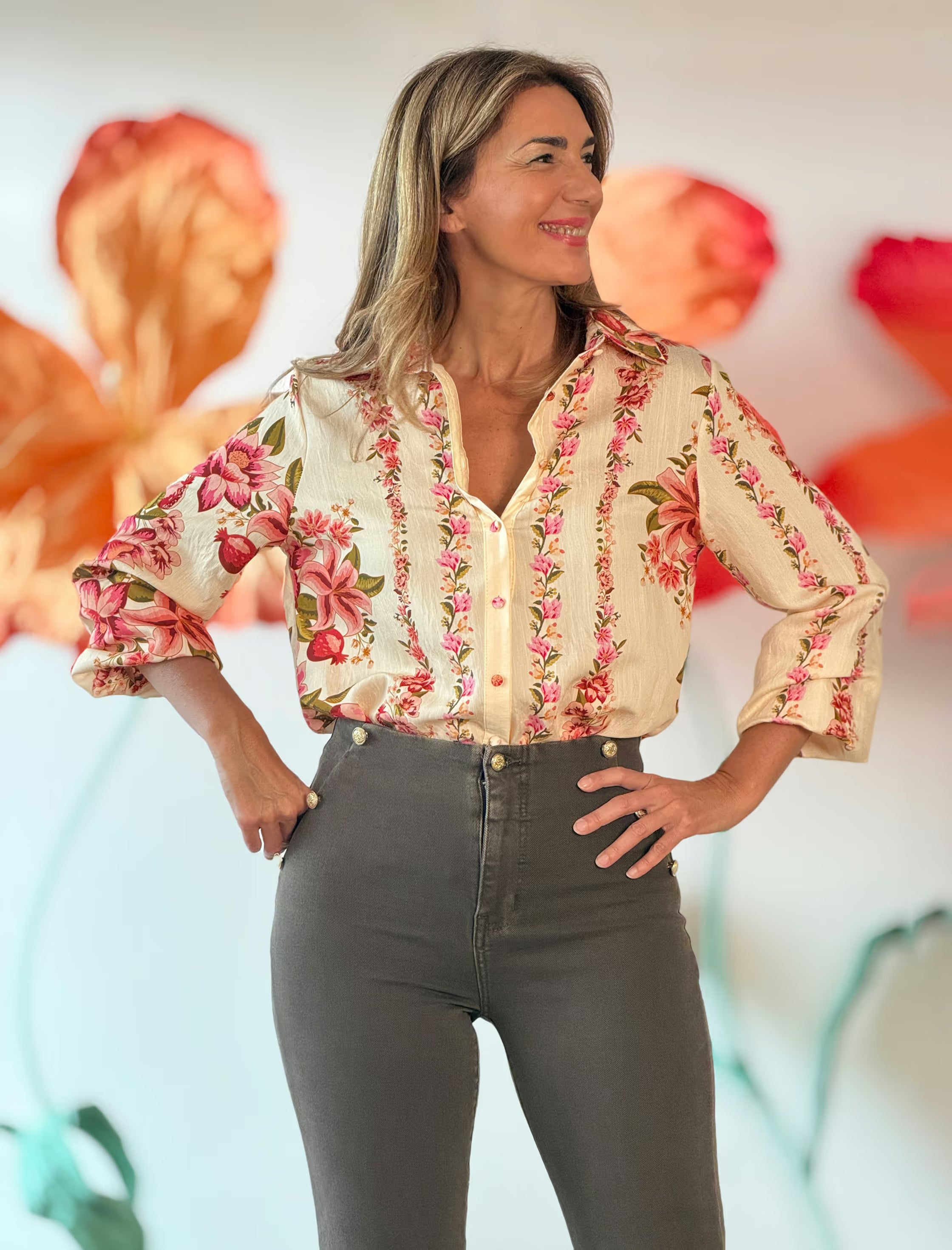 Camisa de flores idealisima