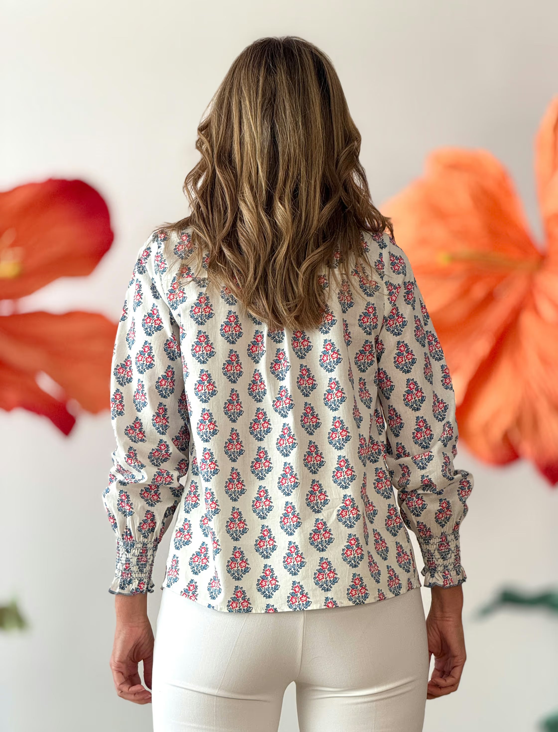 Camisa nido de abeja provenzal