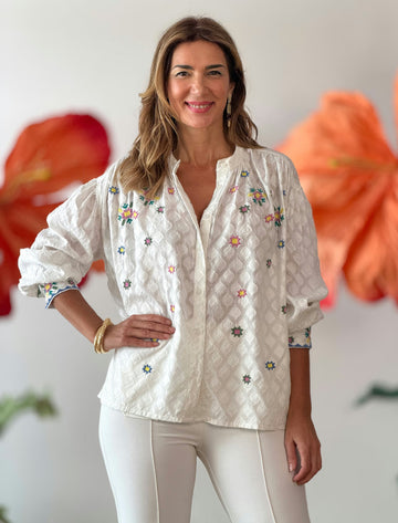 Camisa Bordados Colores