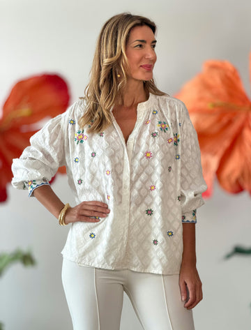 Camisa Bordados Colores