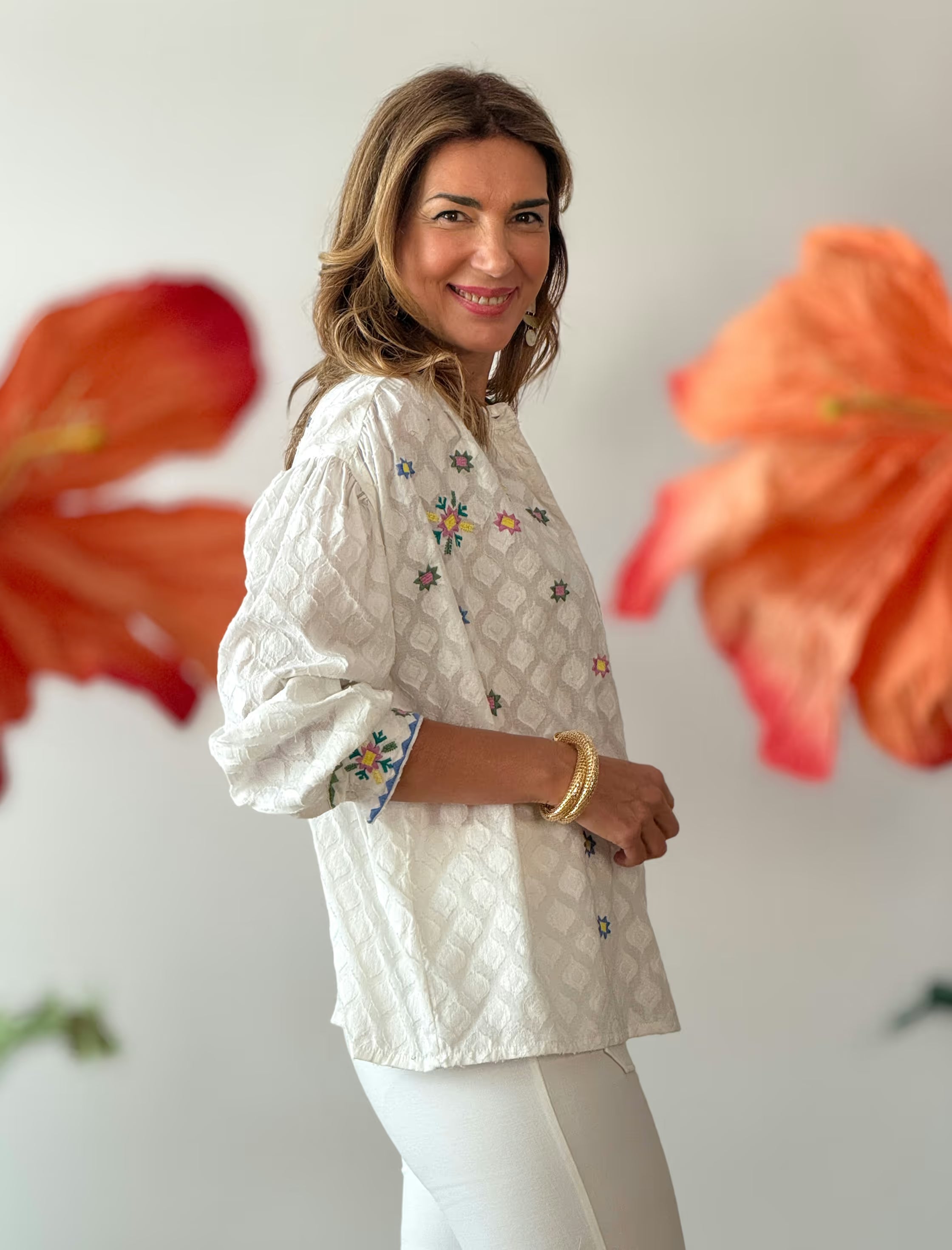 Camisa Bordados Colores