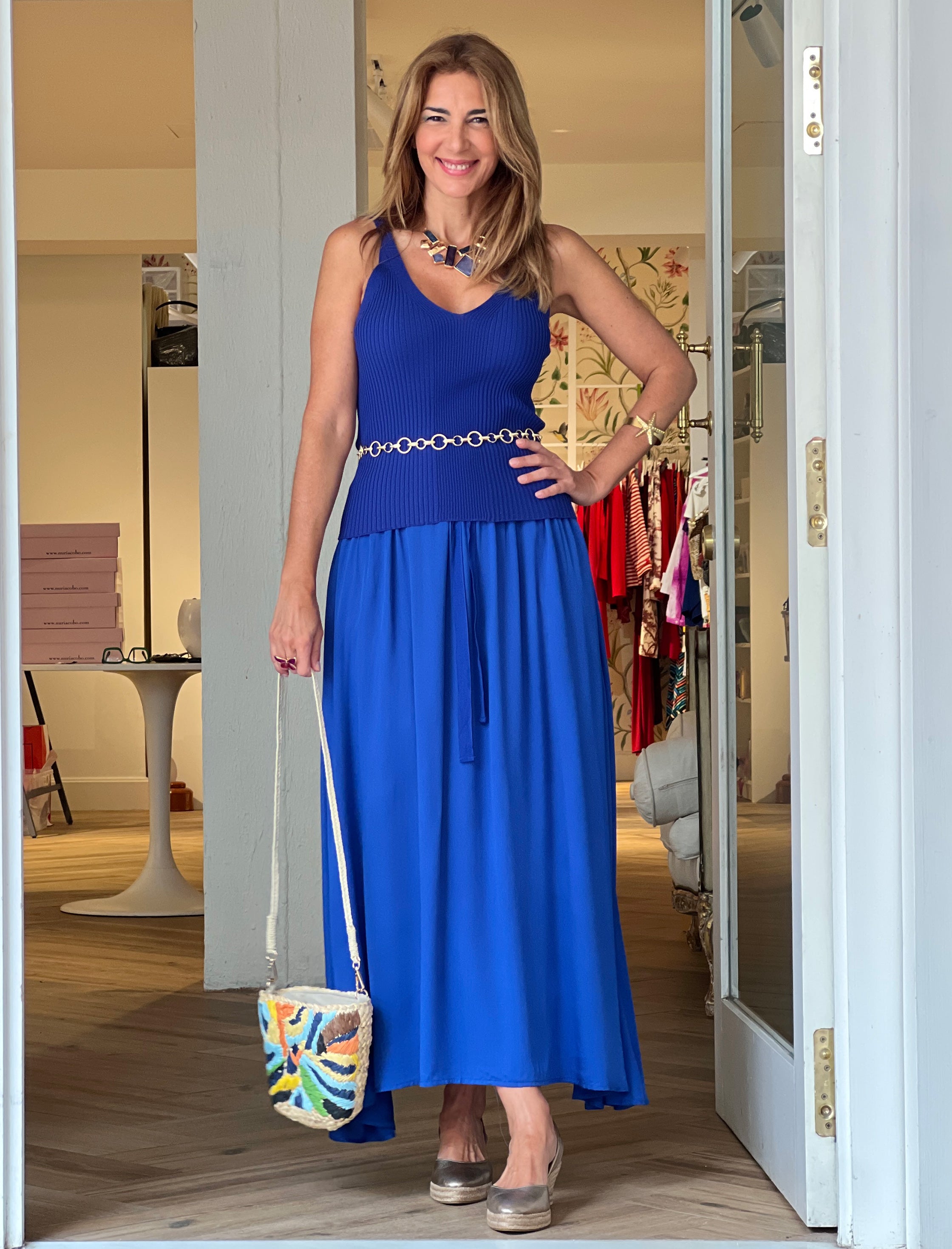 FLOWING CASHMERE SKIRT