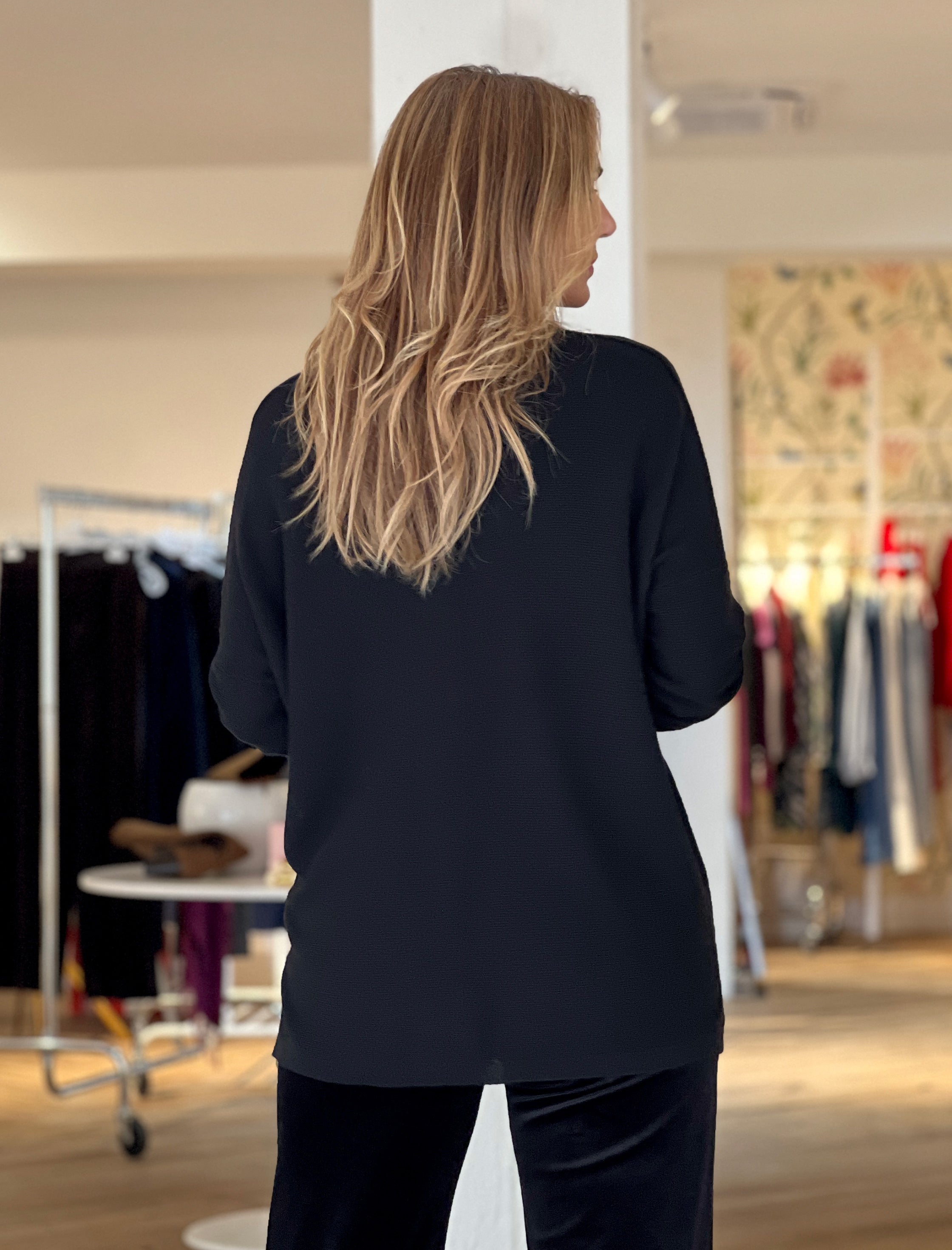 Jersey de viscosa ideal negro