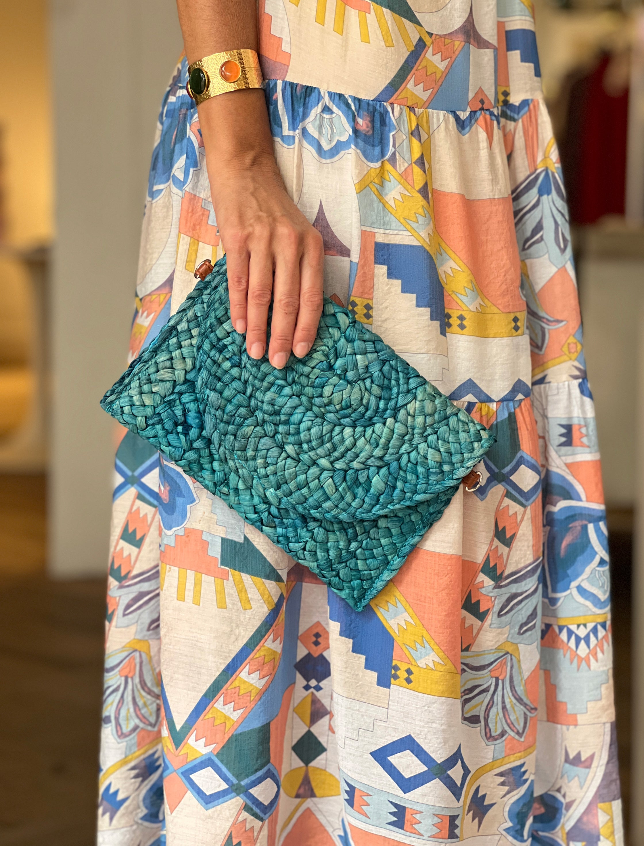 Cartera natural ideal azul