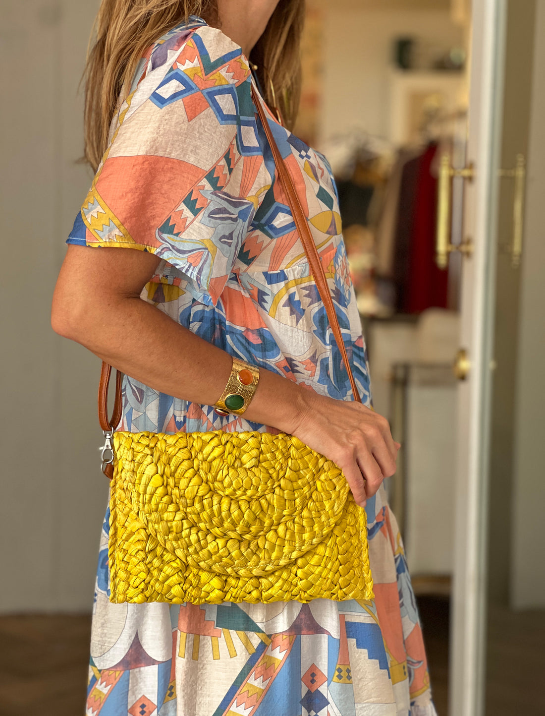 Cartera natural ideal amarilla