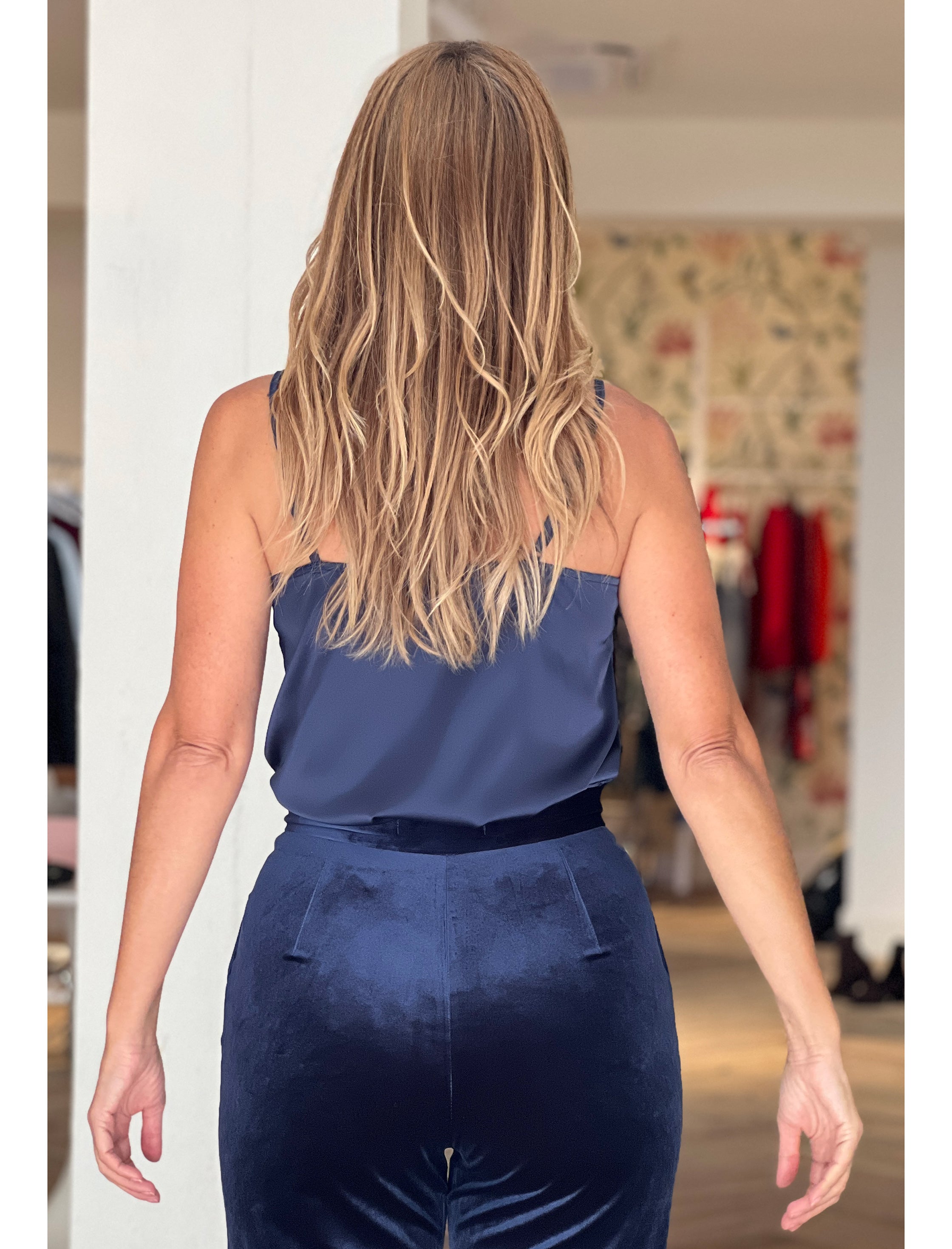 SOFT AND CHIC NAVY LINGERIE TOP 
