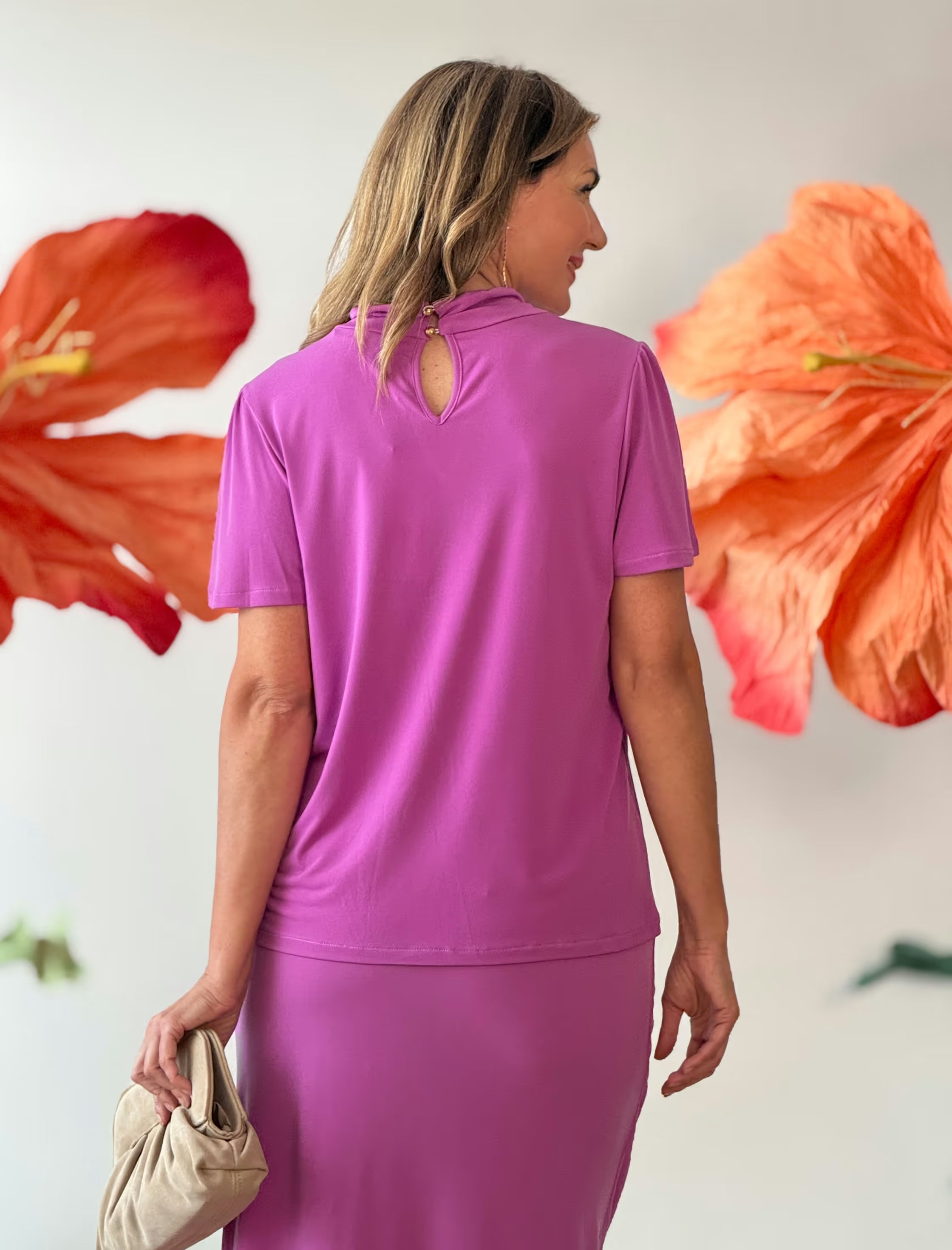 Top bonito rosa