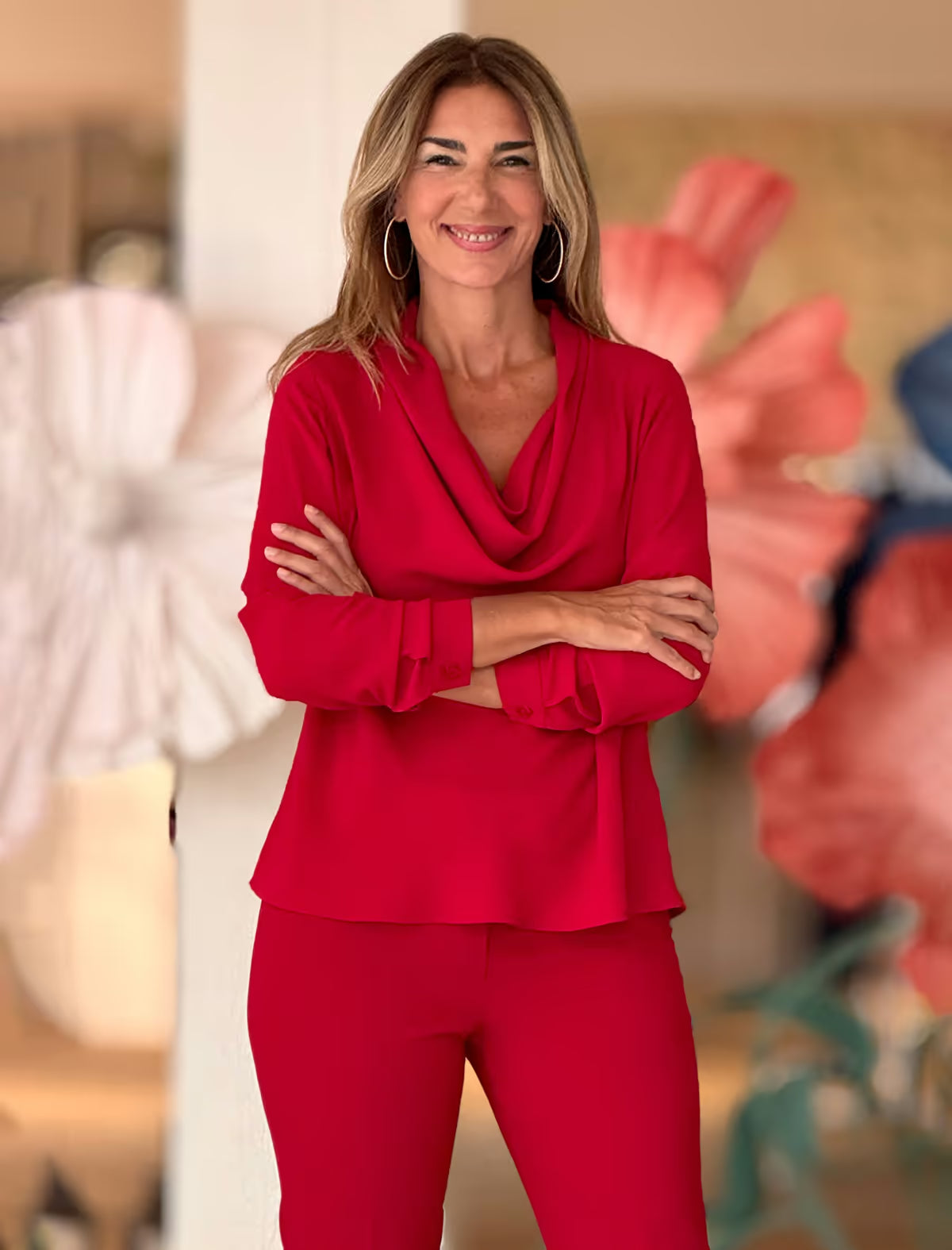 Camisa burdeos marsala fluida fondo chic