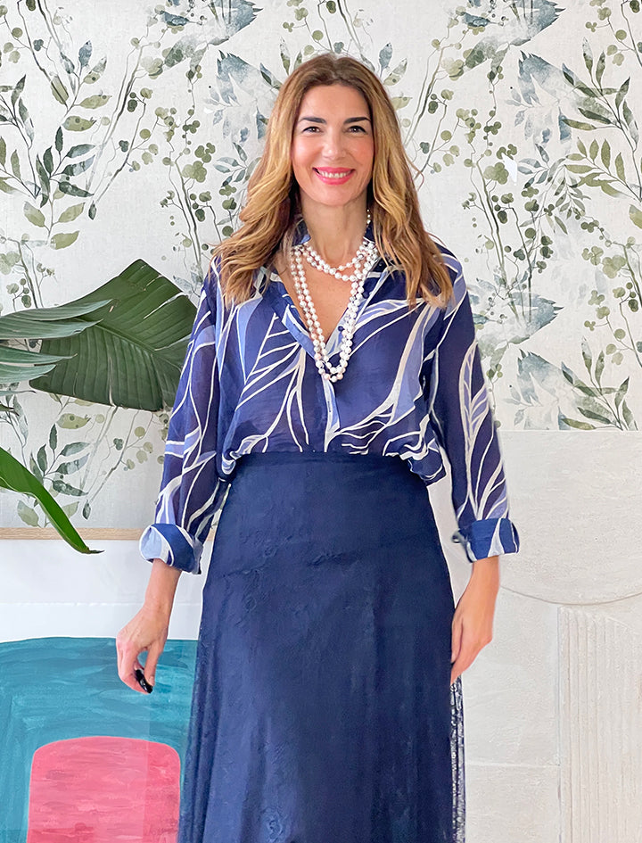 Camisa mar azul