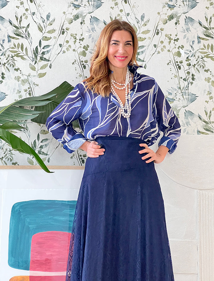 Camisa mar azul