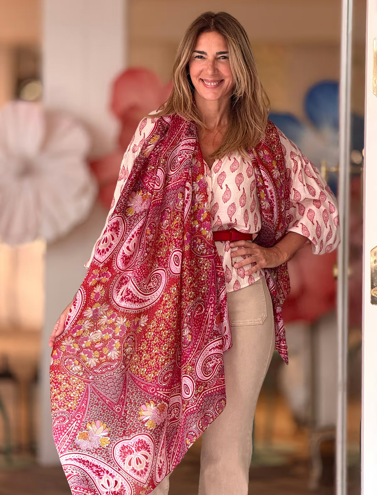 Pañuelo de seda cashemir chic