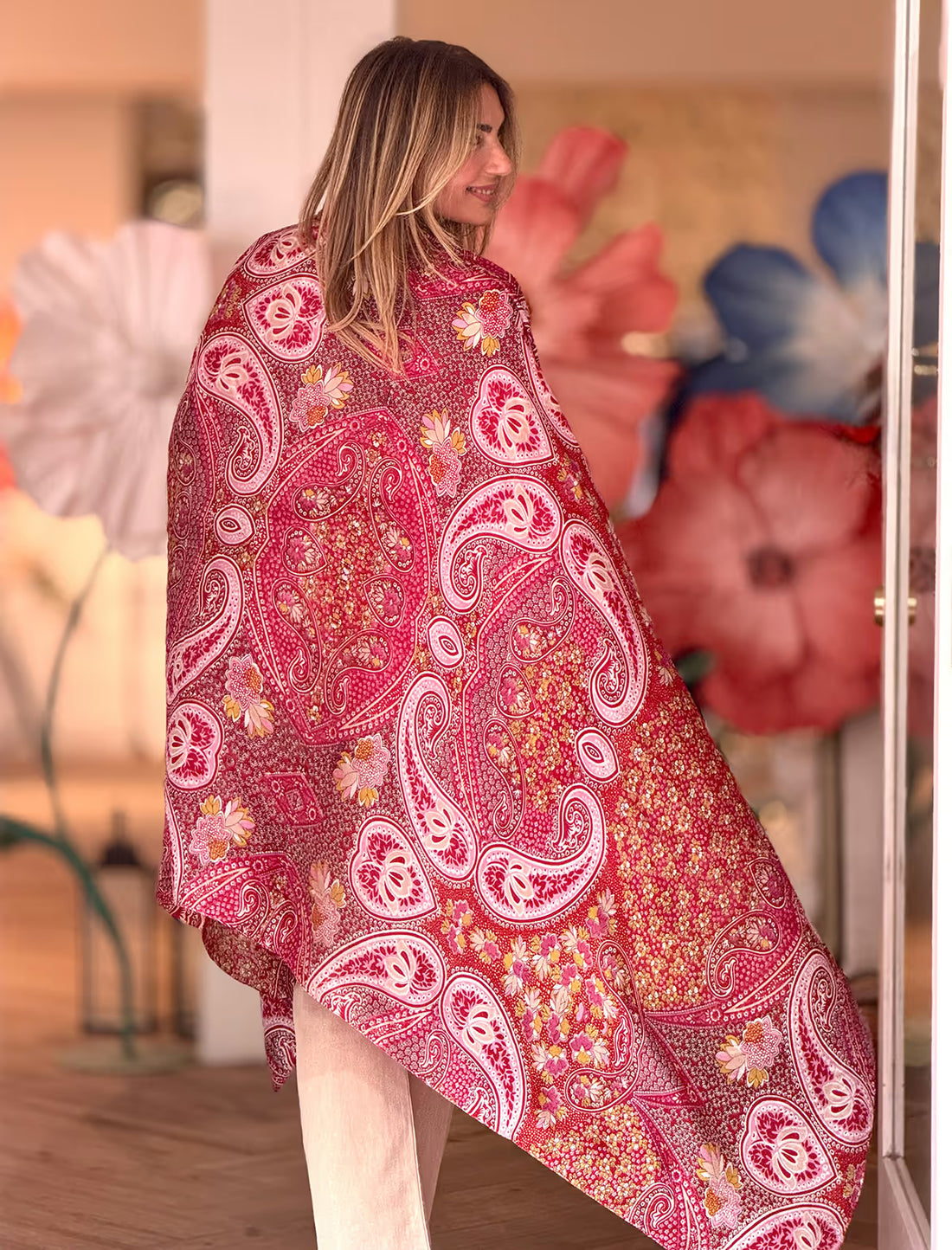 Pañuelo de seda cashemir chic