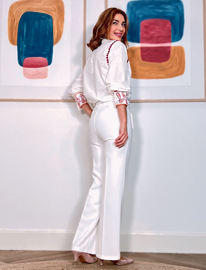 Pantalón ideal de bolsillos blanco