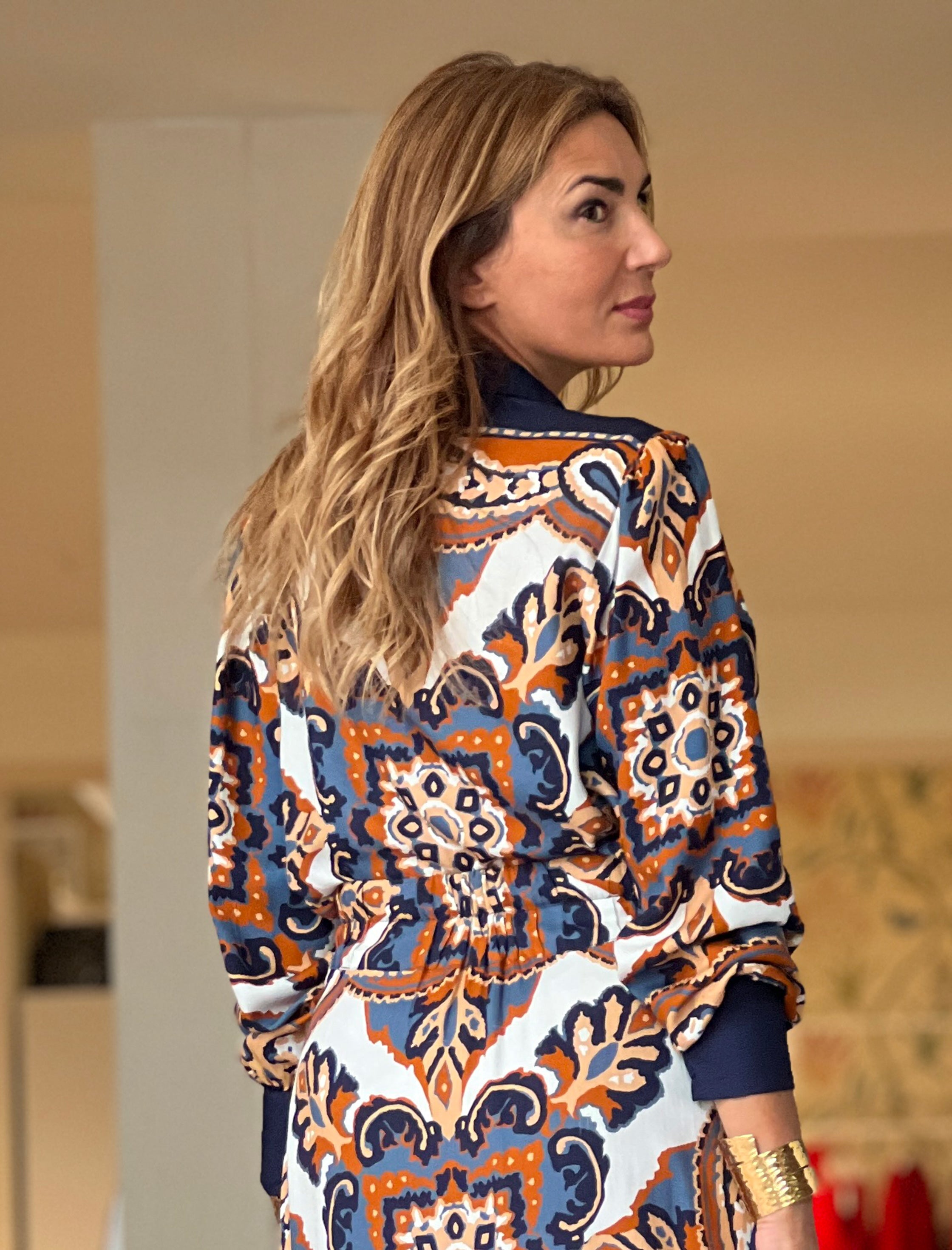 Total look de camisa y falda de viscosa Atalanta Carolina