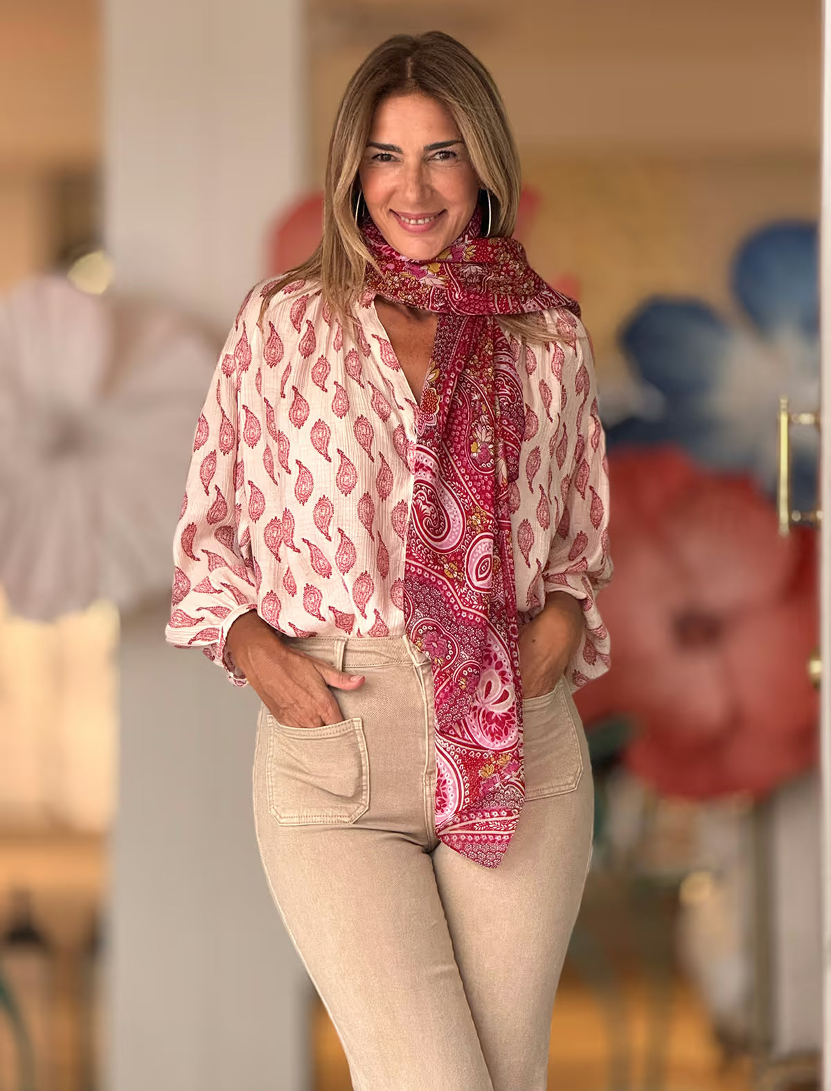 Pañuelo de seda cashemir chic