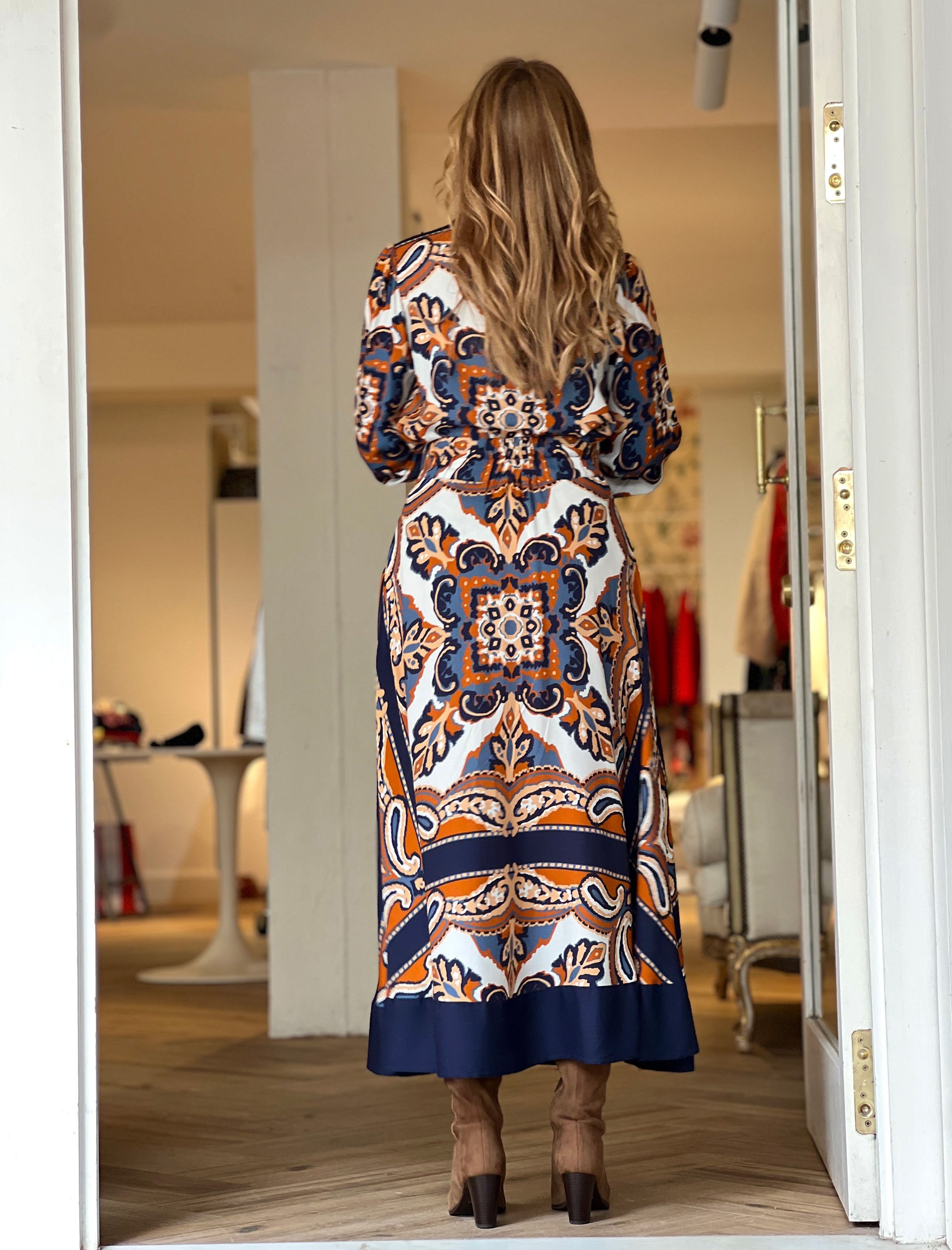 Total look de camisa y falda de viscosa Atalanta Carolina