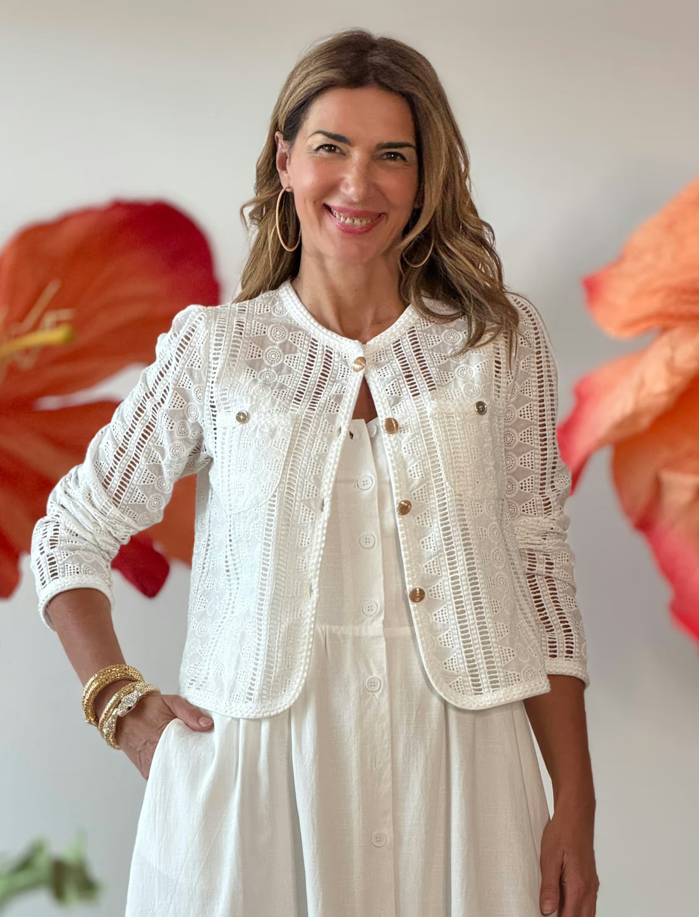Chaqueta calada chic