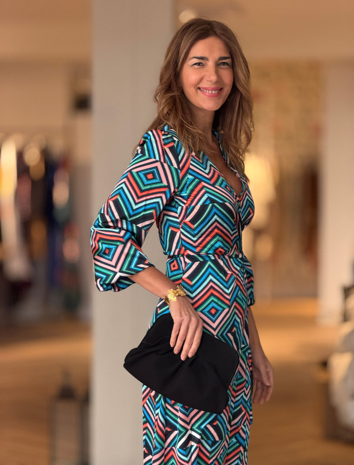 Bolso fruncido Ideal en negro, tamaño perfecto para boda