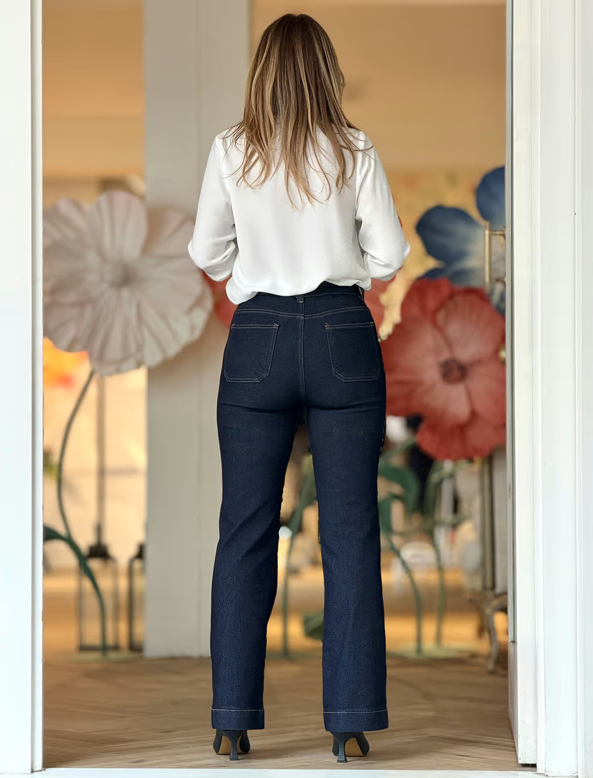 Pantalón vaquero de bolsillos marino