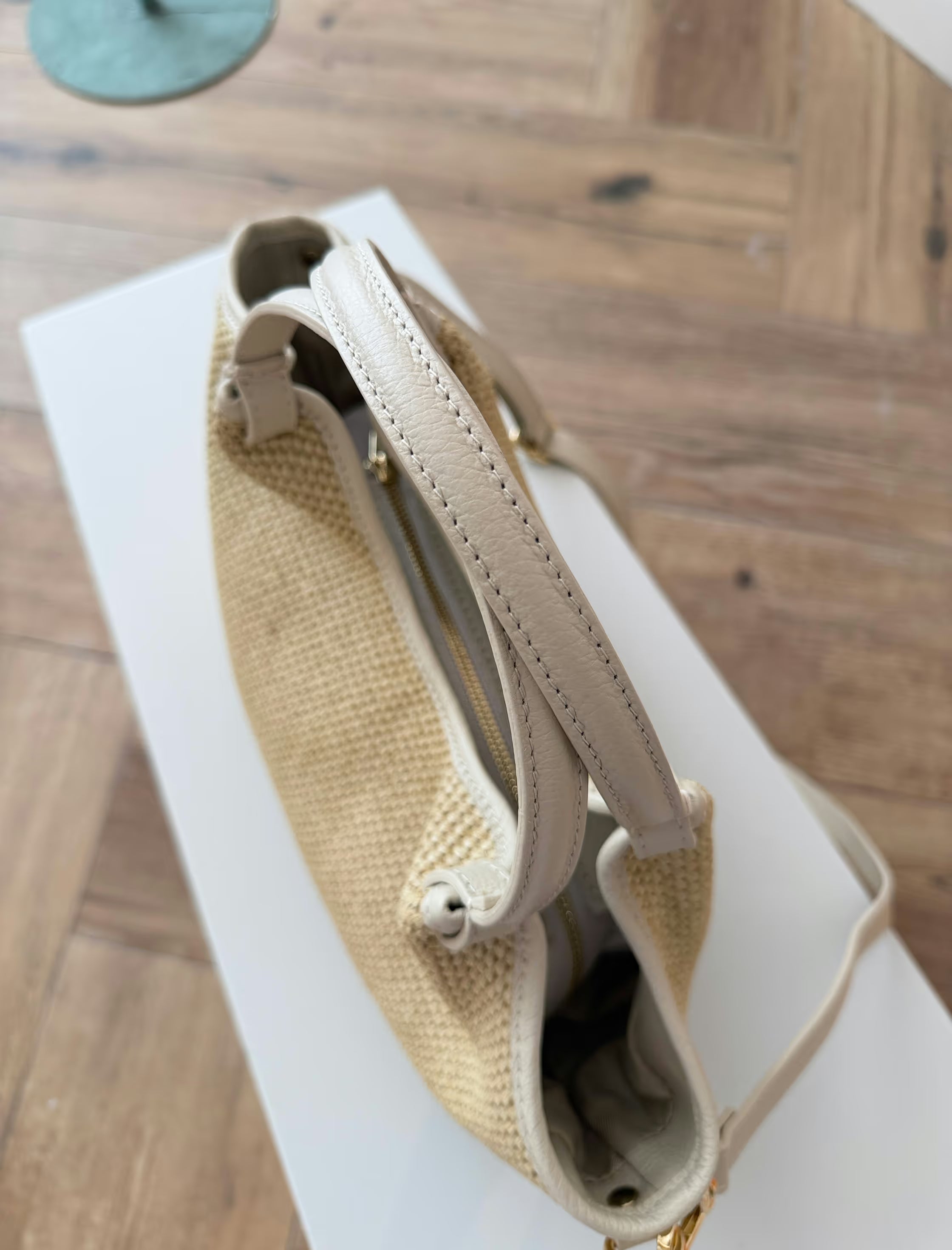 Bolso ideal Nuria rafia natural beige
