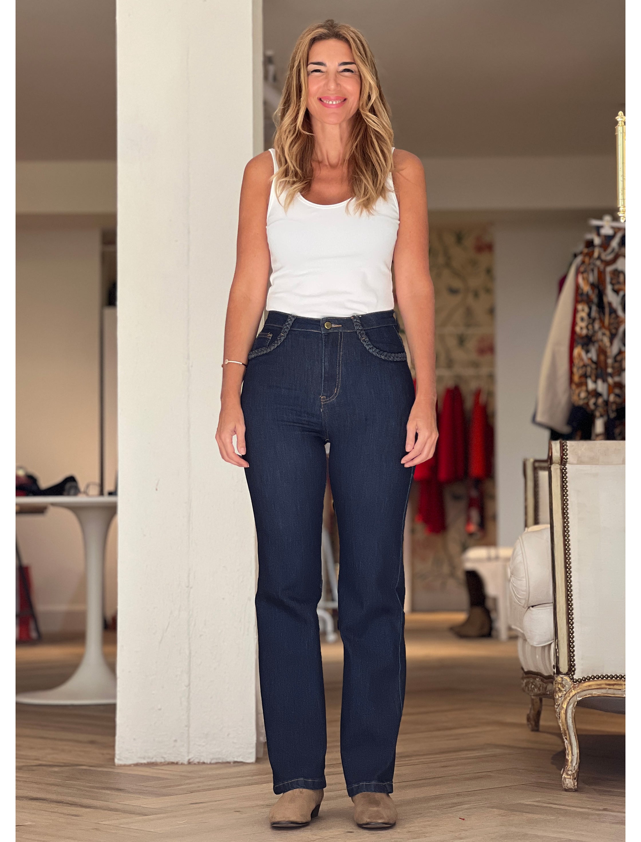 Botín plano chic avellana