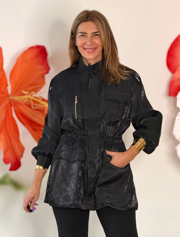 Chaqueta Sahariana negra chic