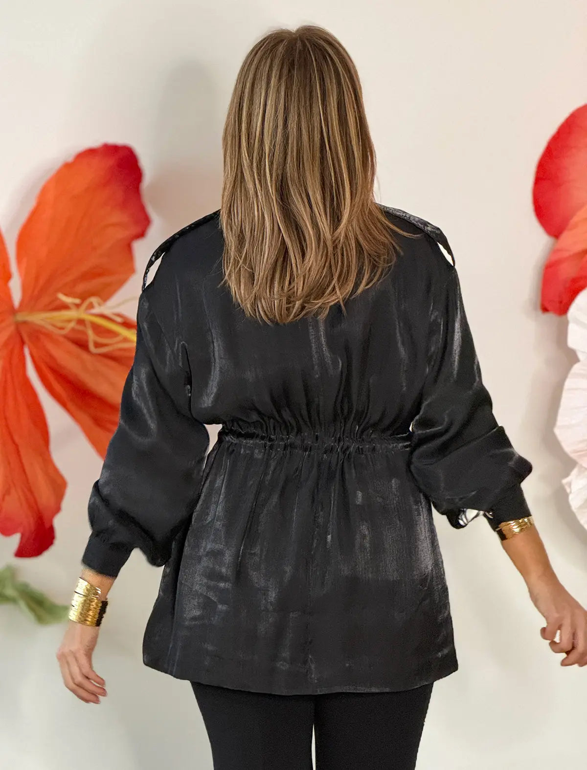 Chaqueta Sahariana negra chic