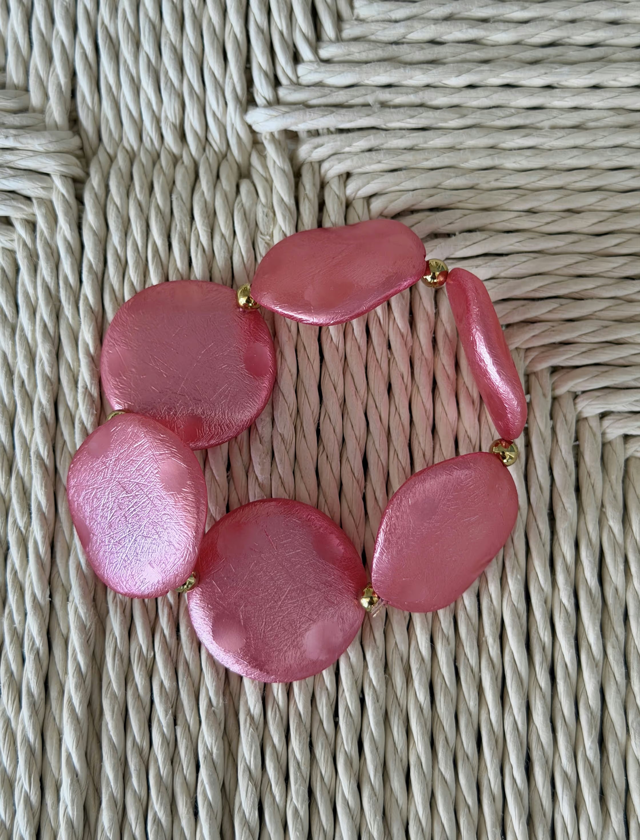 Pulsera nácar coral