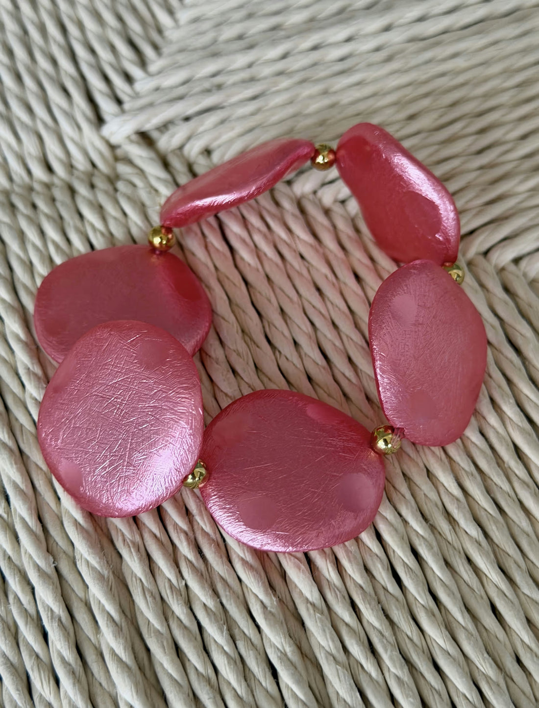 Pulsera nácar coral