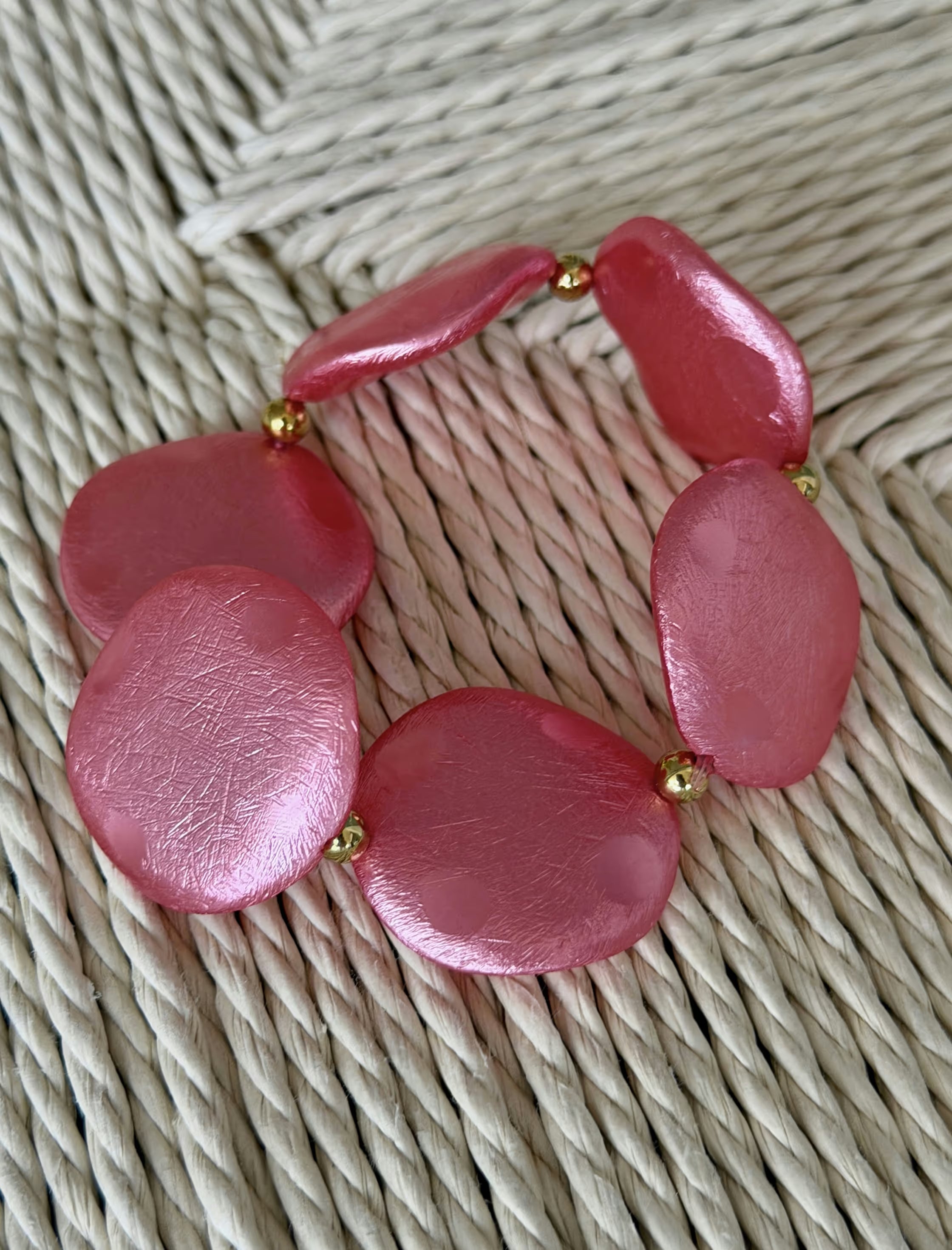 Pulsera nácar coral