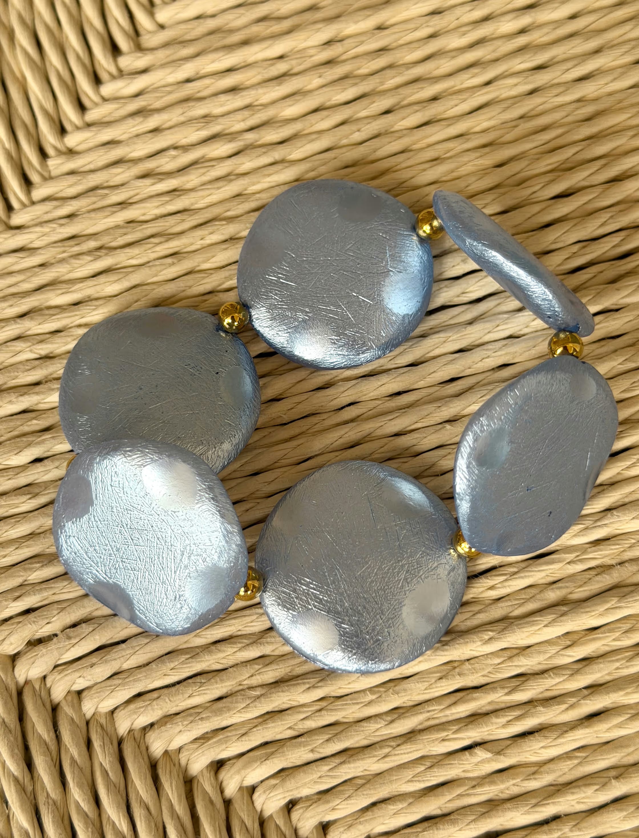 Pulsera nácar celeste