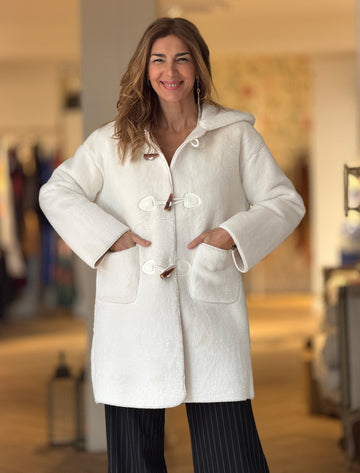 Soft ideal white trench coat