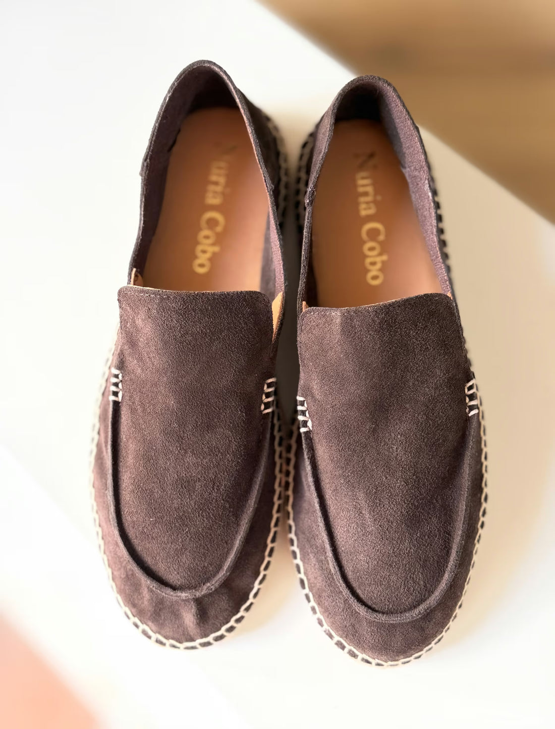 Men's chic loafer espadrille chocolate brown