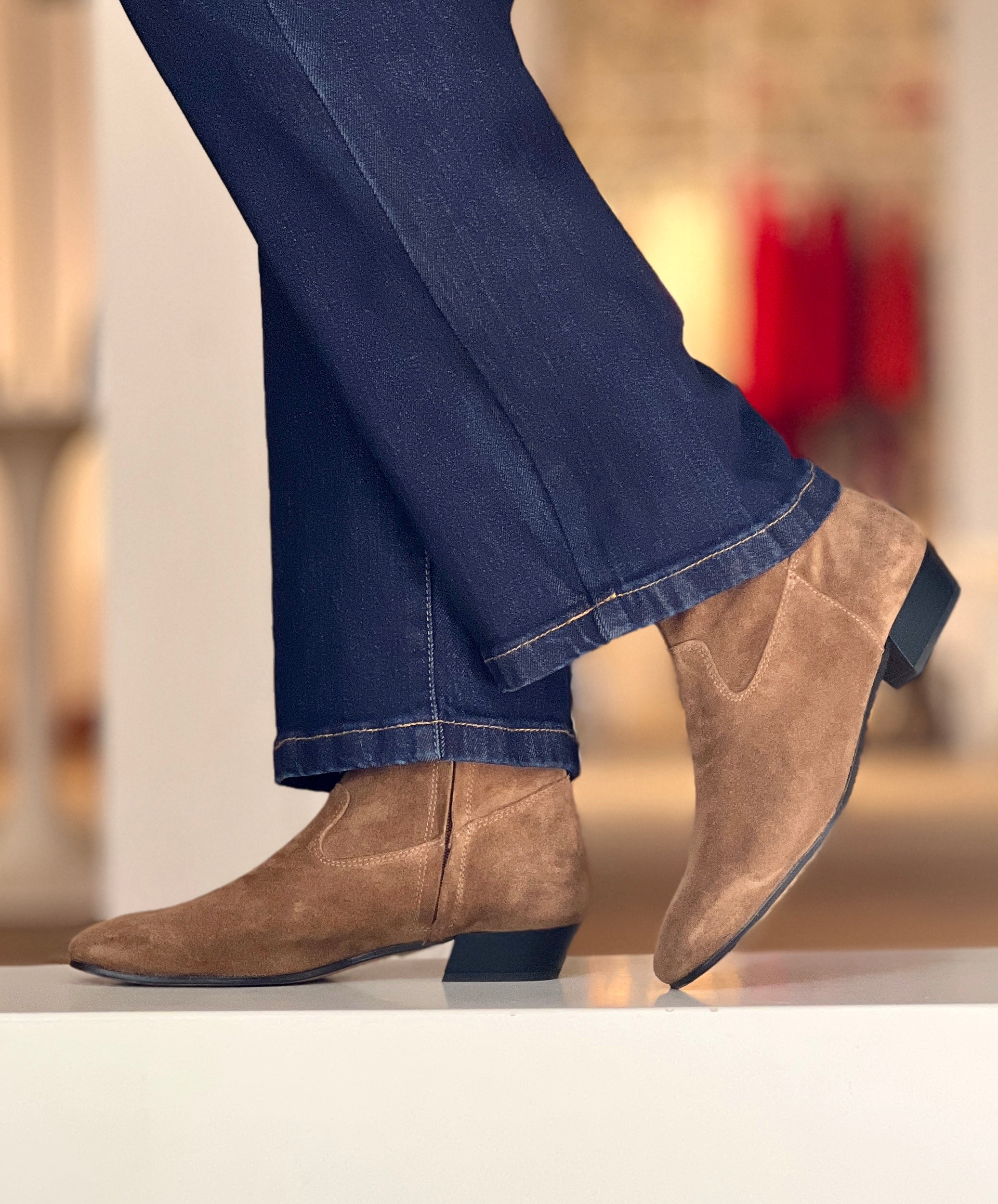 Botín plano chic avellana