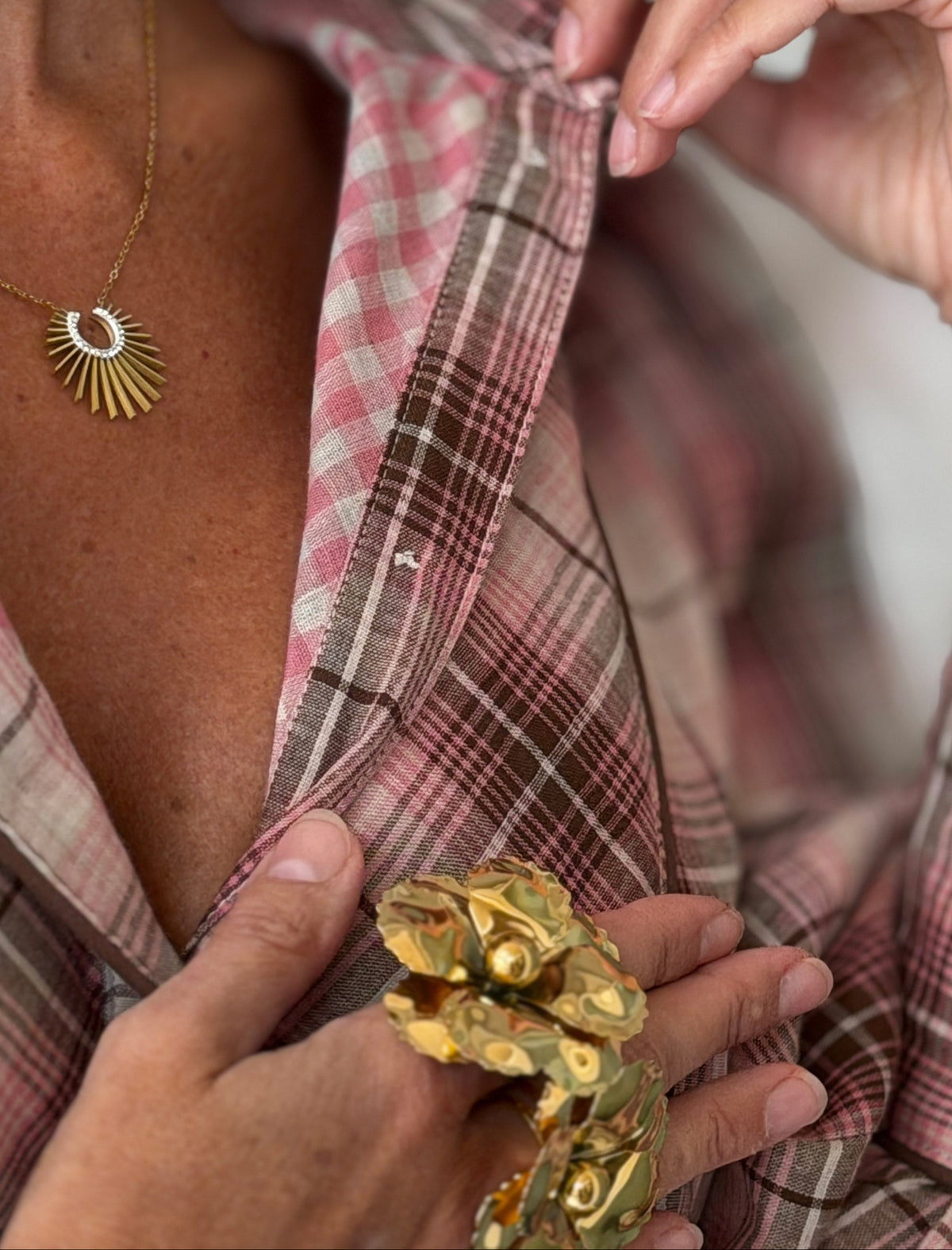 Anillo flor oro