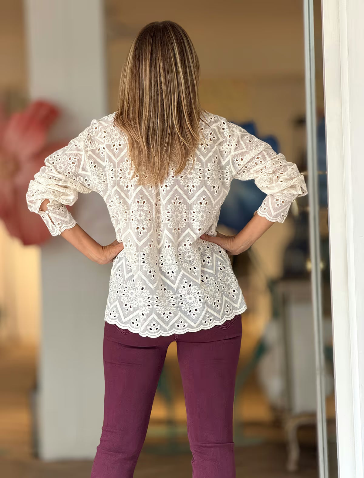 Camisa calada preciosa