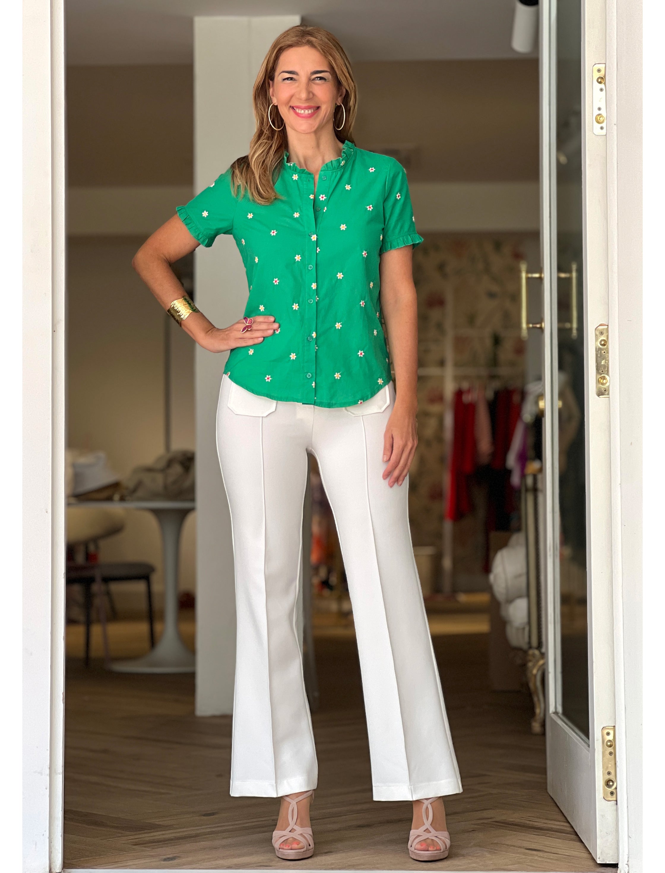 Pantalón ideal de bolsillos blanco