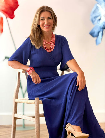 Flowy blue dress Marta