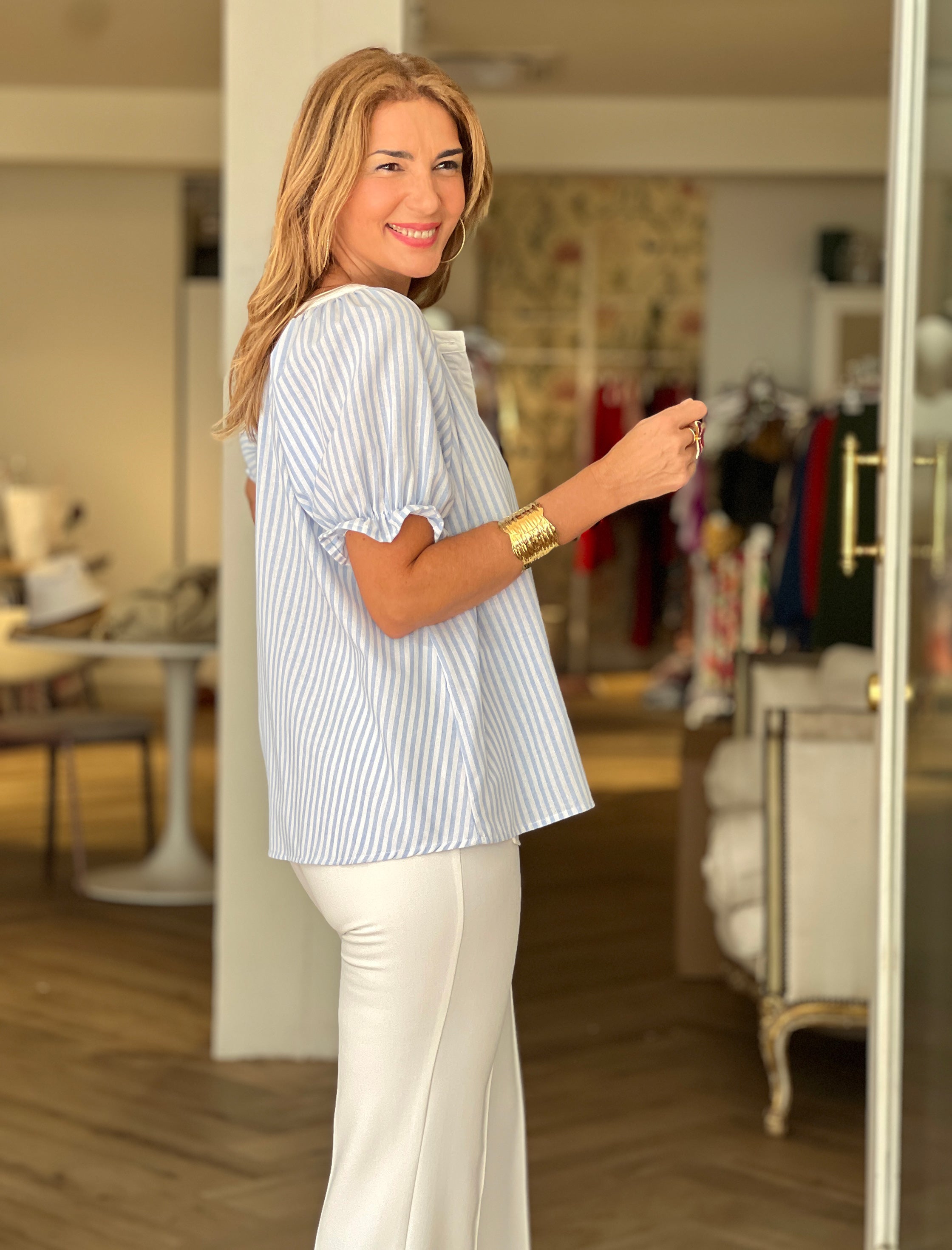 Camisa stripes natural