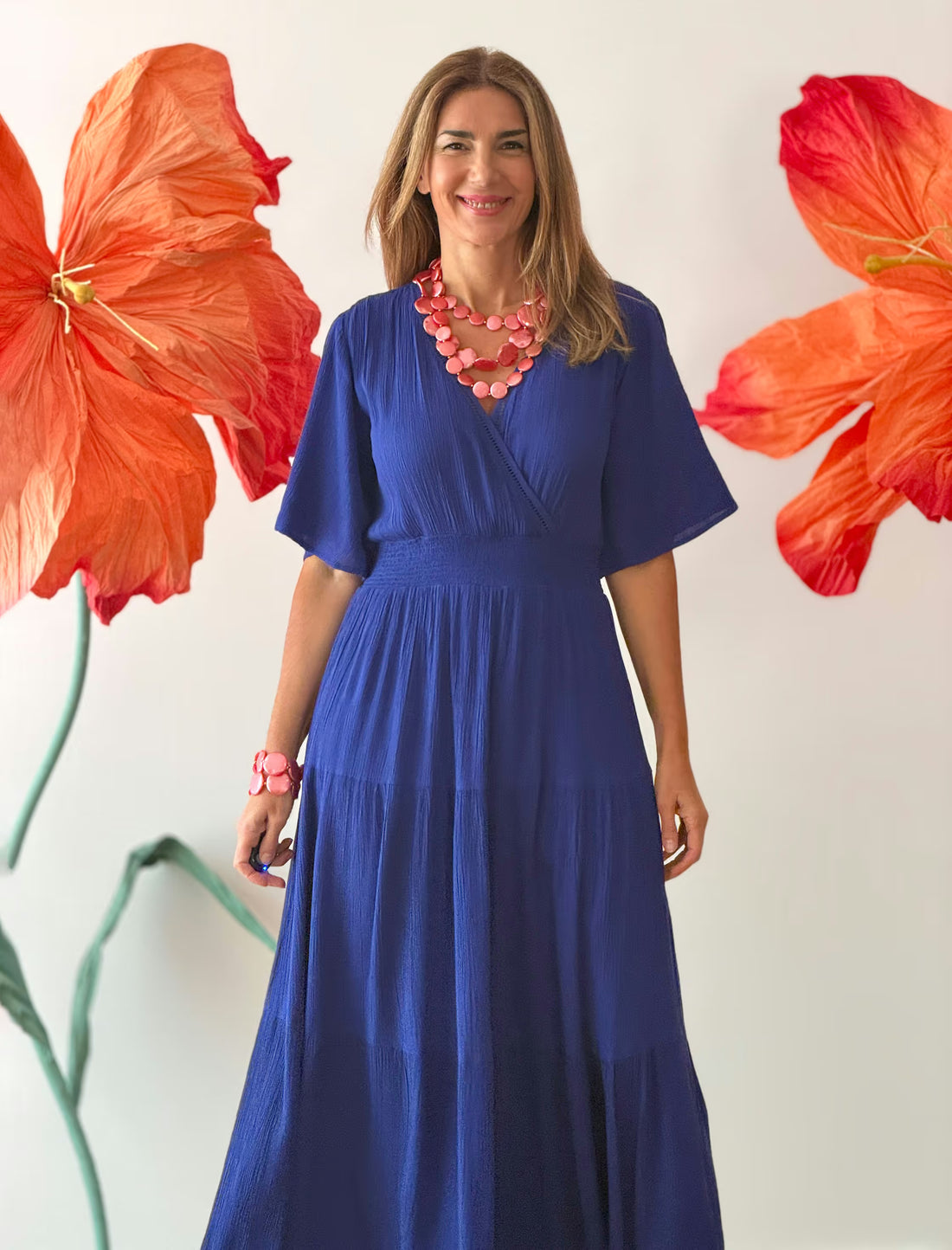 Vestido azul fluido Marta