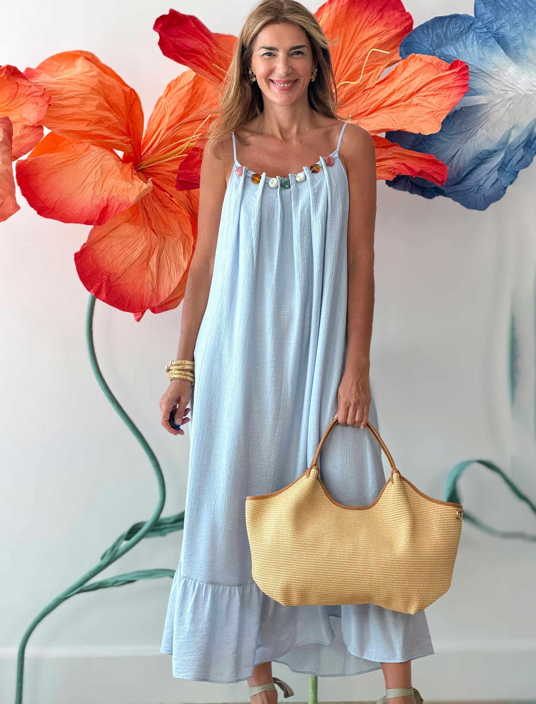 Vestido largo Celeste Marta