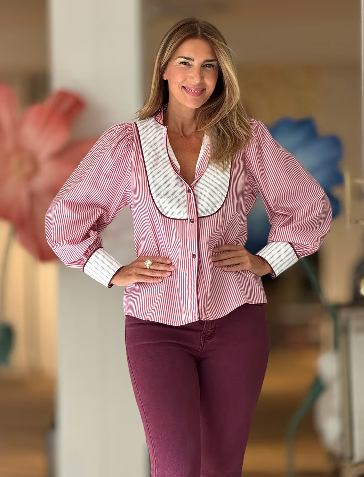 Camisa ideal de rayas María
